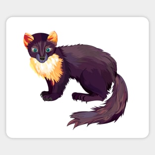 Illustration of cute illustration of cute marten Sticker